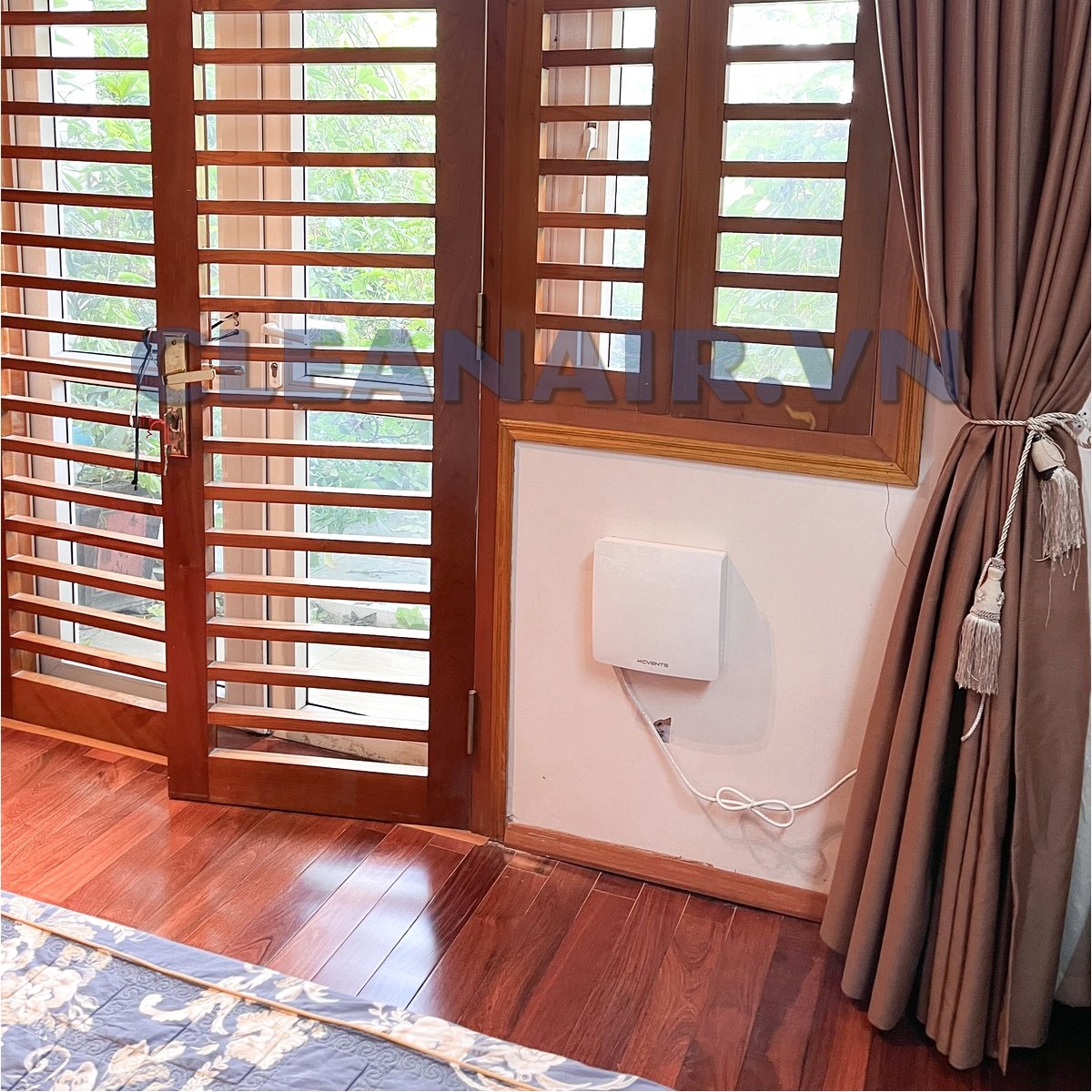 Máy cấp khí tươi hồi nhiệt VT501-WF lắp đặt ở phòng ngủ