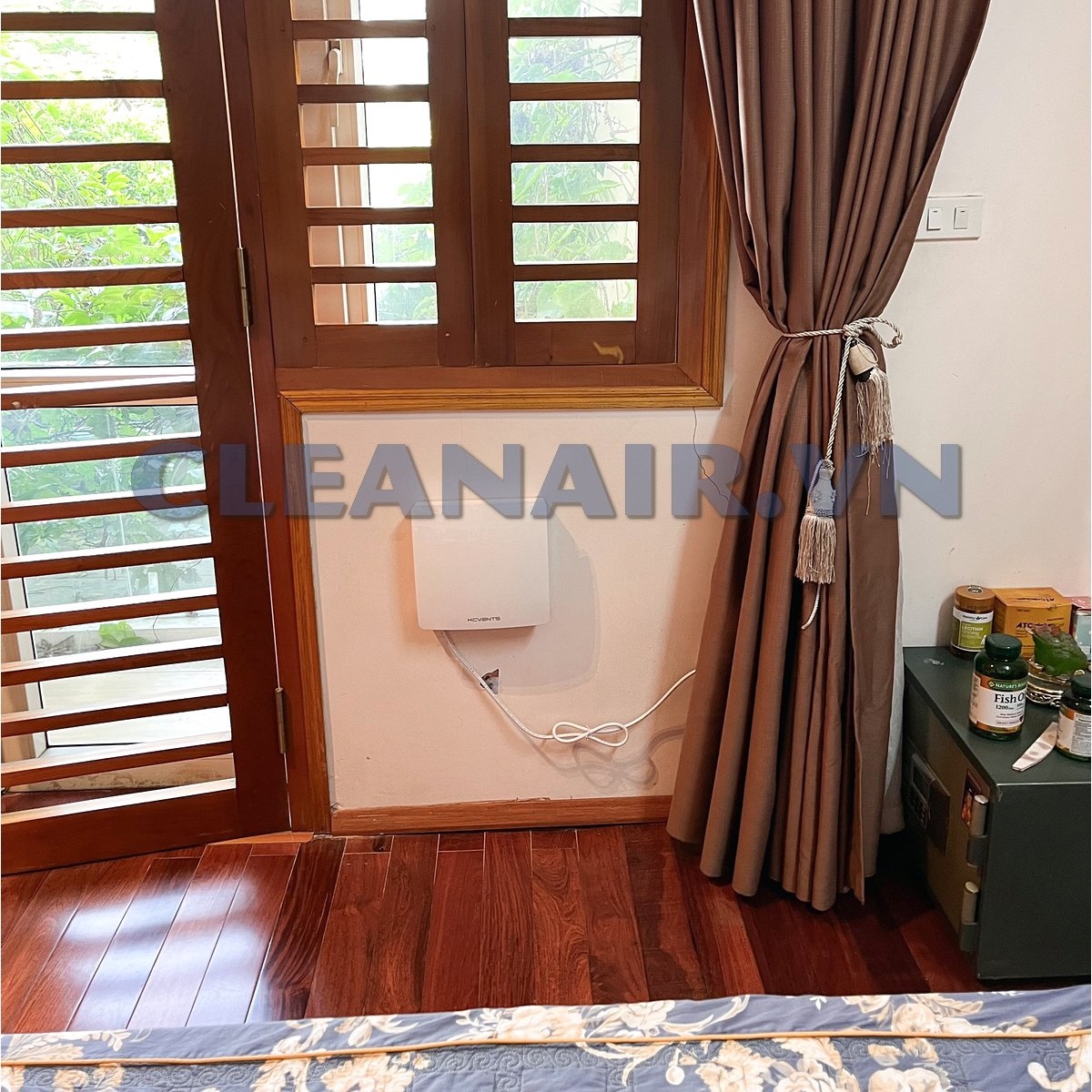 Lắp đặt máy cấp khí tươi hồi nhiệt VT501-WF tại phòng ngủ